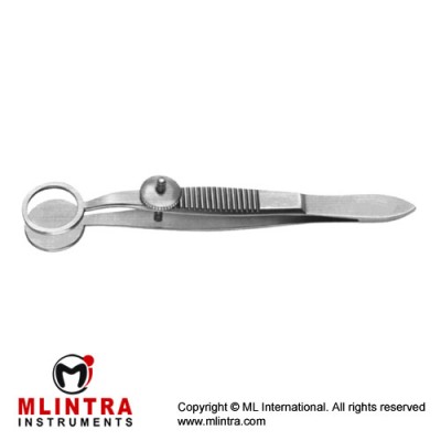 Hunt Chalazion Forcep Round Jaws Stainless Steel, 9.5 cm - 3 3/4" Jaw Diameter 12 mm Ø